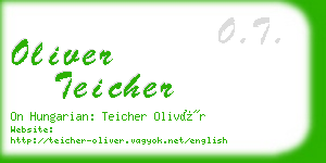 oliver teicher business card